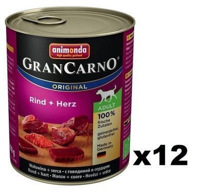 Animonda Dog GranCarno Adult Rind und Herz 12x800g