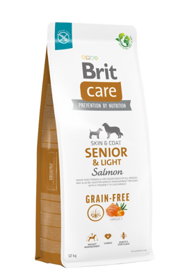 BRIT CARE Dog Grain-free Senior & Light Salmon 12kg + LAB V 500ml -5% billiger!!!
