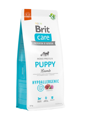 BRIT CARE Hypoallergenic Puppy Lamb 12kg + BRIT CARE Dog Dental Stick Teeth & Gums -5% billiger!!!