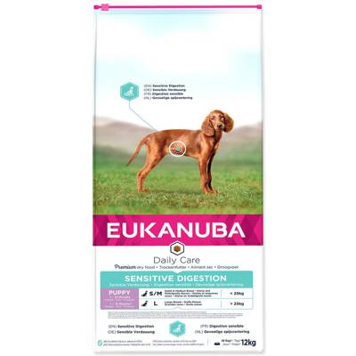 EUKANUBA Sensitive Digestion Puppy 12kg + Überraschung für den Hund