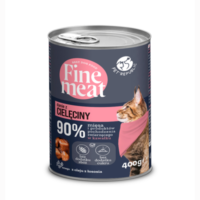 PetRepublic Fine Meat Kalbfleischschale 10x400g für Katzen