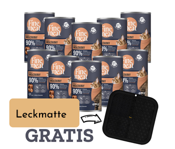 PetRepublic Fine Meat Rindfleischschale 10x400g für Katzen + Leckmatte GRATIS!!!