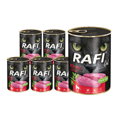 RAFI Cat Adult mit Kalbfleisch 12x400g