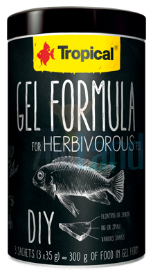 Tropical Gel Formula for Herbivorous Hauptfutter für Zierfische 2x 1000ml 