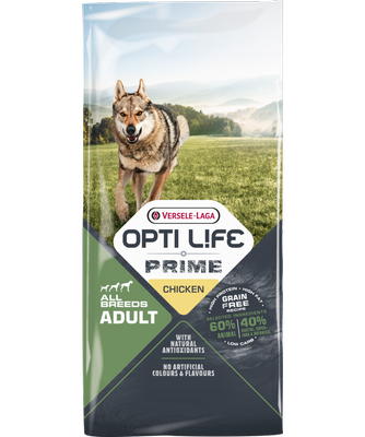 VERSELE-LAGA Opti Life Prime Adult Chicken 2x12,5kg - Getreidefreies Futter für ausgewachsene Hunde mit Hähnchen