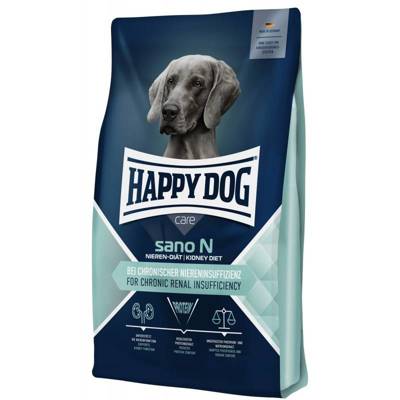  Happy Dog Sano N, Trockenfutter, Nierenunterstützung, 7,5kg + Überraschung für den Hund