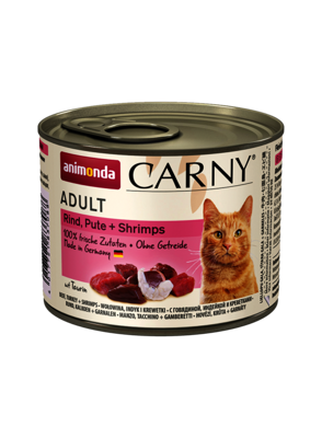 Animonda Cat Carny Adult Rind, Pute und Shrimps 12x200g 