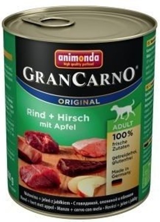 Animonda Dog GranCarno Adult Rind, Hirsch mit Apfel 800g