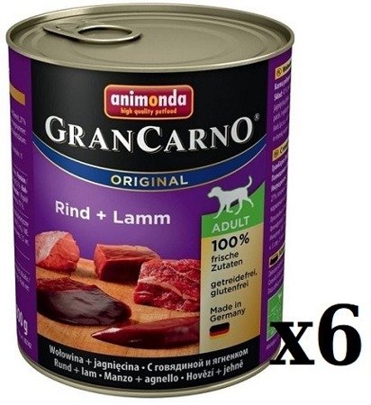 Animonda Dog GranCarno Adult Rind und Lamm 6x800g