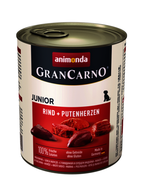 Animonda Dog GranCarno Junior Rind und Putenherzen 12x800g