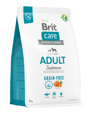 BRIT CARE Grain-free Adult Salmon 3kg + Überraschung für den Hund