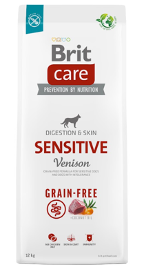 BRIT CARE Grain-free Sensitive Venison 12kg + Überraschung für den Hund