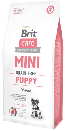 BRIT CARE Mini Grain-Free Puppy Lamb 2kg + Überraschung für den Hund