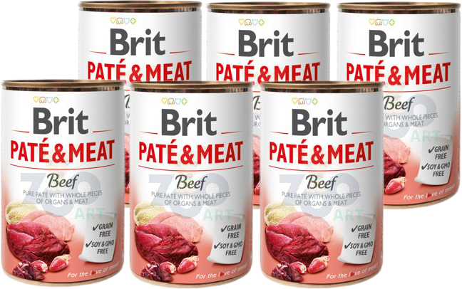 BRIT PATE & MEAT BEEF  6 x 400g