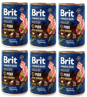 Brit Premium by Nature Pork mit Luftröhre 6x400g