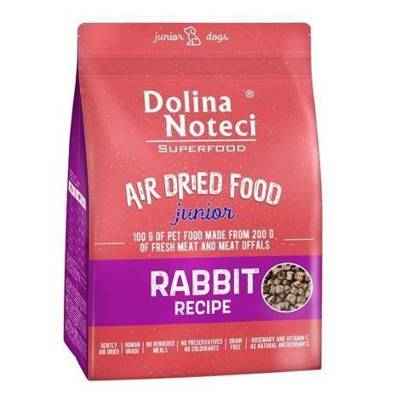DOLINA NOTECI Superfood Junior Kaninchenfutter - Trockenfutter für Hunde 1kg