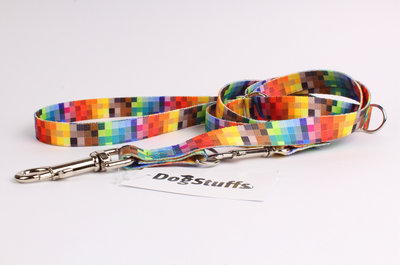 DogStuffs Verstellbare Leine - Pixels 15mm/220cm