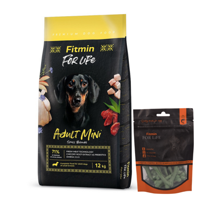 FITMIN For Life Mini Adult 12kg + Fitmin 70g GRATIS!