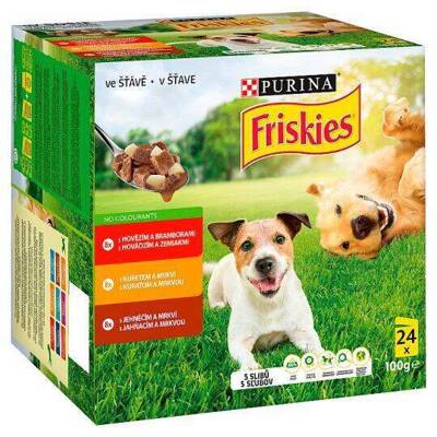 Friskies ADULT Dog Rindfleisch, Huhn, Lamm in Sauce 24x100g