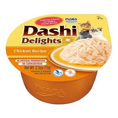 Inaba DASHI Ergänzungsfuttermittel für Katzen - Brühe mit Hühnergeschmack 70 g 