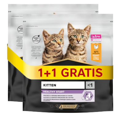PRO PLAN Kitten Healthy Start Kitten Food reich an Huhn 400+400g FREE