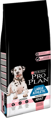 PRO PLAN Large Athletic Adult Sensitive Skin Lachs OPTIDERMA 14kg  + Überraschung für den Hund