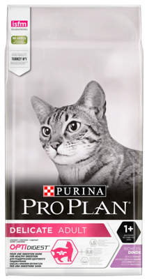 PURINA Pro Plan Delicate Turkey&Rice 10kg + Überraschung für die Katze
