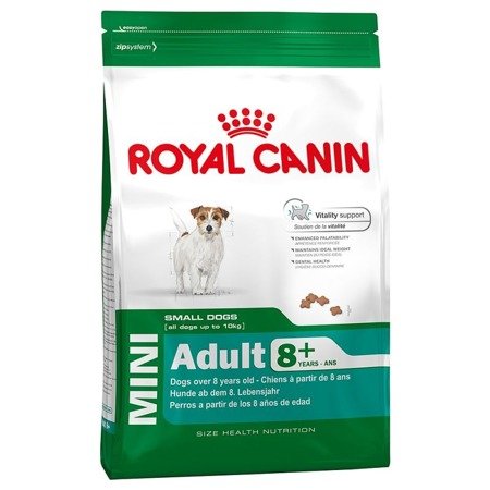 Royal Canin Mini Adult 8+ - 8kg+Überraschung für den Hund