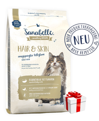 Sanabelle Adult Hair&Skin 10kg+ überraschung für die Katze 