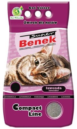 Super Benek Compact Line Katzenstreu mit Lavendelduft 10l