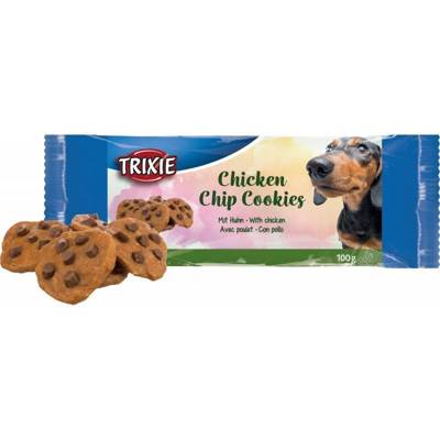 TRIXIE Chicken Chip Cookies, Hundeleckerli, mit Huhn, 100 g