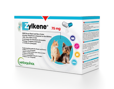 VETOQUINOL Zylkene 75mg - 10 Tabletten für Katzen und Hunde bis 10 kg