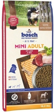 bosch Mini Adult Lamm & Reis 15kg +Überraschung für den Hund