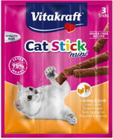 Vitakraft Cat Stick® Mini Mini Truthahn mit Lamm für eine Katze 3x18g