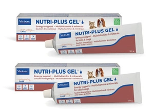 VIRBAC Nutri-Plus Gel 2x120g energiereiche Paste für Hunde und Katzen