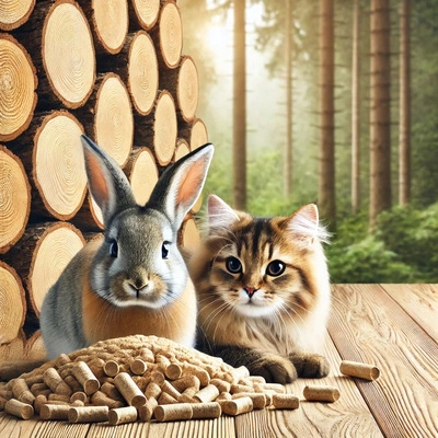 EcoPellet Ökologische Holzpelletstreu für Katze, Hausschweine, Kaninchen 7L