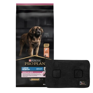 PRO PLAN Large Robust Adult Sensitive Skin Lachs OPTIDERMA 14kg + Hundehandtuch GRATIS!