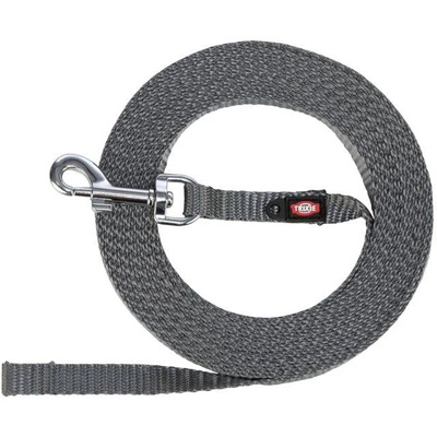 TRIXIE Trainingsleine für kleine Hunde, Gurtband, XS-S: 10m/10mm, sehr leicht, graphit