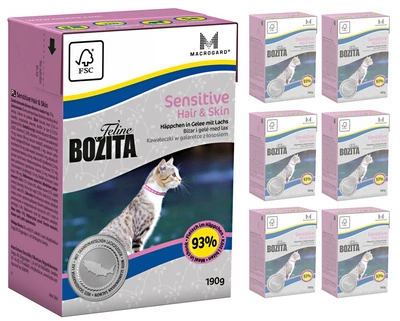 BOZITA Feline Sensitive Hair Skin 6x190g